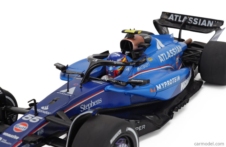 Williams F1 FW47 Team Williams Atlassian Racing N°55 3. Miesto Azerbaijan GP 2025 Carlos Sainz 1:18 Solido modrá čierna