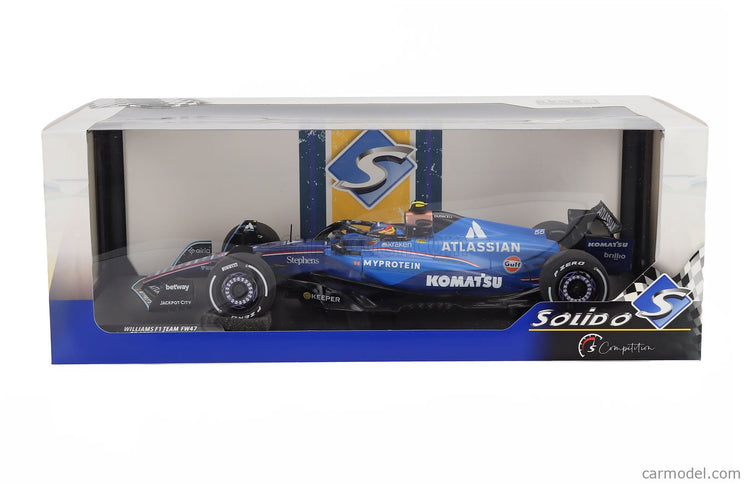 Williams F1 FW47 Team Williams Atlassian Racing N°55 3. Miesto Azerbaijan GP 2025 Carlos Sainz 1:18 Solido modrá čierna