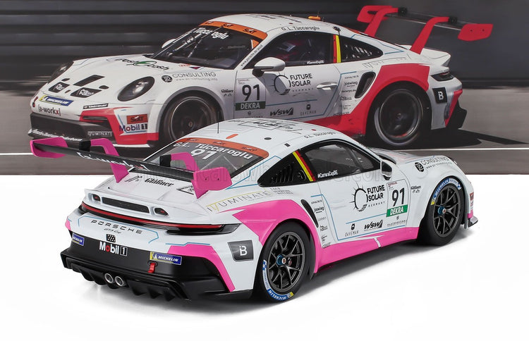 PORSCHE | 911 992-2 GT3 TEAM PADERBORN N 91 PORSCHE CARRERA CUP GERMANY SEASON 2025 GIANLUCA TUCCAROGLU | WHITE PINK