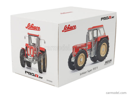 Schluter Super 950V Tractor Wit Cabine 1979 1:32 Schuco červená strieborná