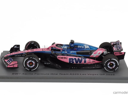 Alpine F1 A525 Team Bwt Alpine N°10 Las Vegas USA GP 2025 Pierre Gasly 1:43 Spark Model čierna modrá ružová