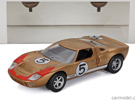 Ford GT40 Mkii 7.0L V8 Team Holman & Moody N°5 3. Miesto 24h Le Mans 1966 Ronnie Bucknum - Dick Hutcherson 1:43 Norev zlatá červená