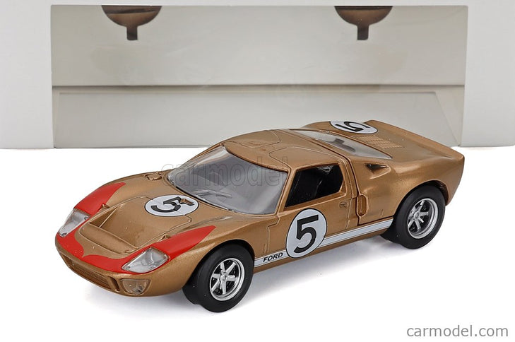 Ford GT40 Mkii 7.0L V8 Team Holman & Moody N°5 3. Miesto 24h Le Mans 1966 Ronnie Bucknum - Dick Hutcherson 1:43 Norev zlatá červená