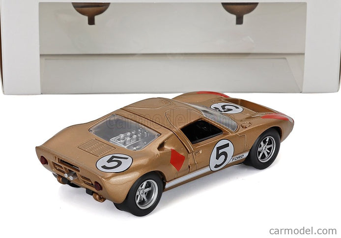 Ford GT40 Mkii 7.0L V8 Team Holman & Moody N°5 3. Miesto 24h Le Mans 1966 Ronnie Bucknum - Dick Hutcherson 1:43 Norev zlatá červená