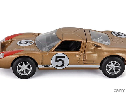 Ford GT40 Mkii 7.0L V8 Team Holman & Moody N°5 3. Miesto 24h Le Mans 1966 Ronnie Bucknum - Dick Hutcherson 1:43 Norev zlatá červená