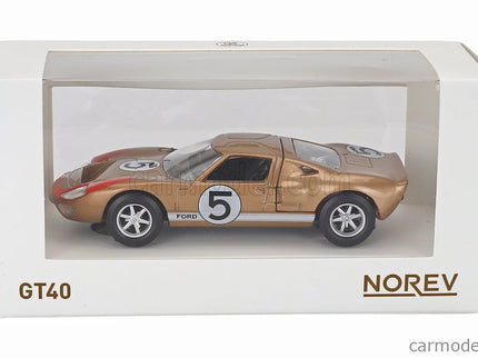 Ford GT40 Mkii 7.0L V8 Team Holman & Moody N°5 3. Miesto 24h Le Mans 1966 Ronnie Bucknum - Dick Hutcherson 1:43 Norev zlatá červená