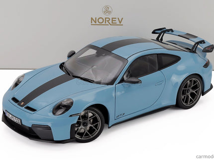 Porsche 911 992 GT3 Weissach Package Coupe 2025 1:18 Norev svetlomodrá