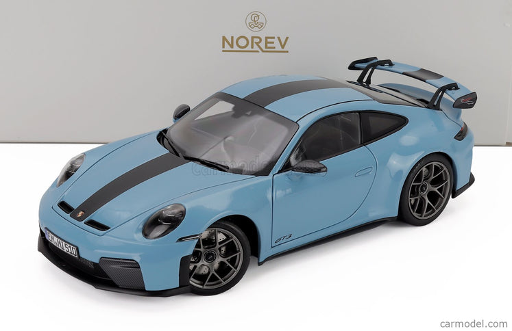 Porsche 911 992 GT3 Weissach Package Coupe 2025 1:18 Norev svetlomodrá