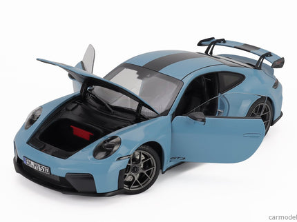 Porsche 911 992 GT3 Weissach Package Coupe 2025 1:18 Norev svetlomodrá