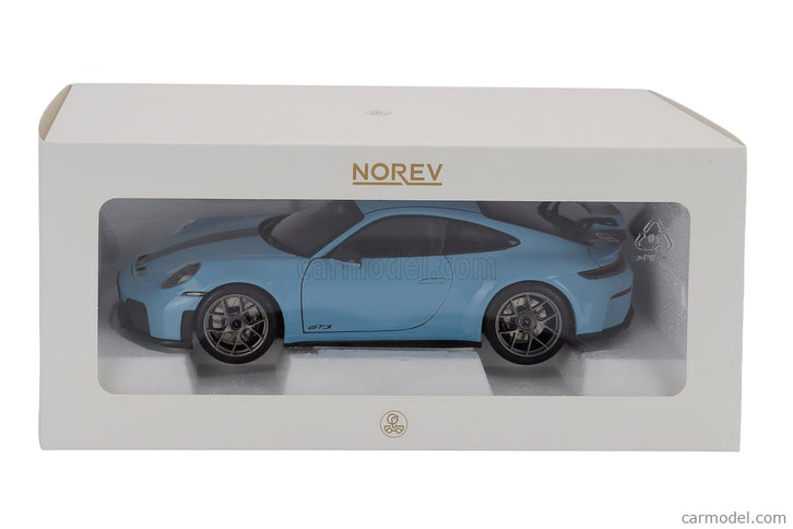 Porsche 911 992 GT3 Weissach Package Coupe 2025 1:18 Norev svetlomodrá
