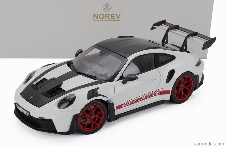 Porsche 911 992 GT3 RS Weissach Package Coupe 2022 1:18 Norev biela čierna červená