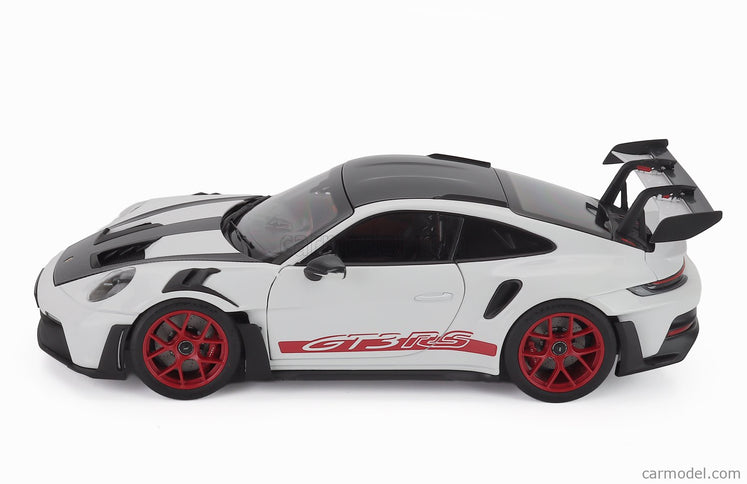 Porsche 911 992 GT3 RS Weissach Package Coupe 2022 1:18 Norev biela čierna červená
