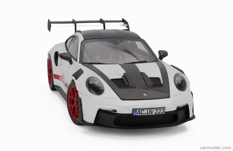 Porsche 911 992 GT3 RS Weissach Package Coupe 2022 1:18 Norev biela čierna červená