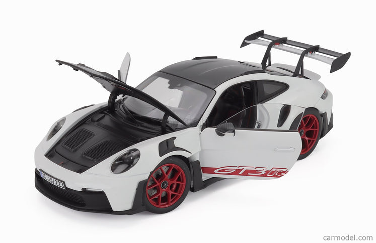 Porsche 911 992 GT3 RS Weissach Package Coupe 2022 1:18 Norev biela čierna červená