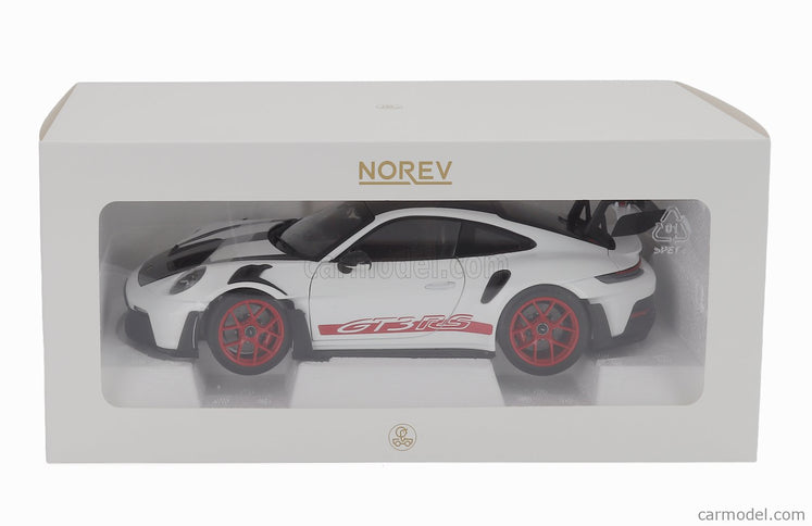 Porsche 911 992 GT3 RS Weissach Package Coupe 2022 1:18 Norev biela čierna červená