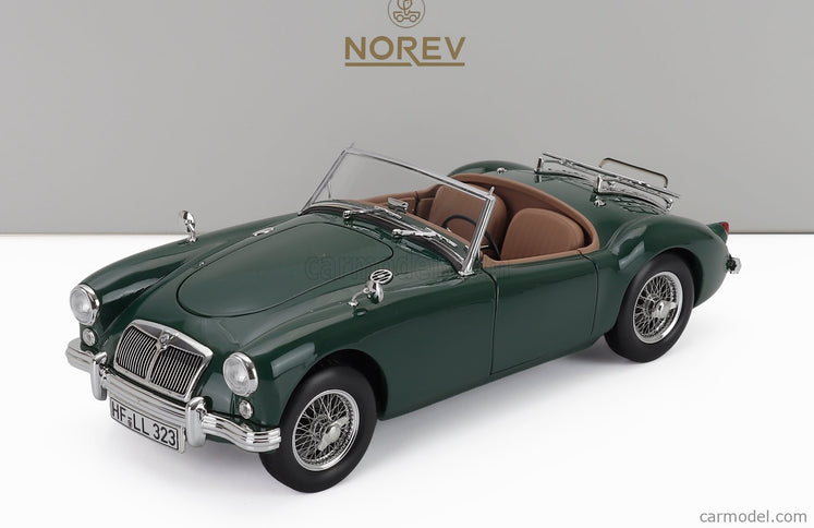 MG Mga Roadster Spider 1955 1:18 Norev British Racing zelená