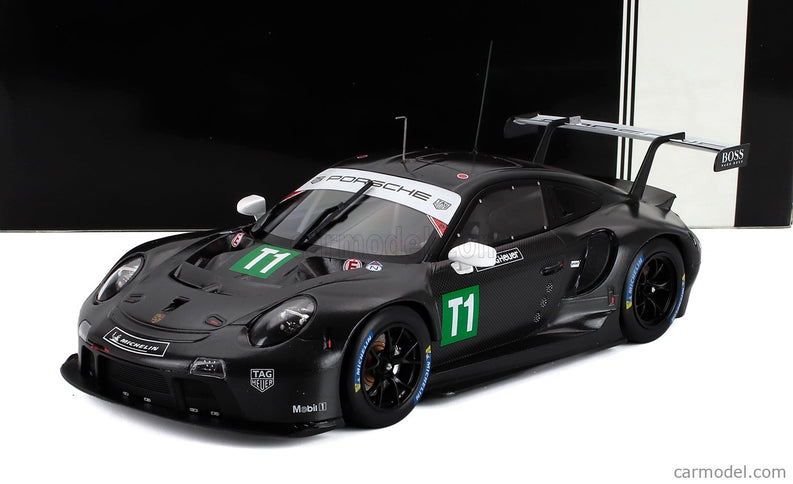 Porsche 911 991-2 RSR 4.2L N T1 Coupe Testovací Voz 2023 1:18 IXO Models čierna