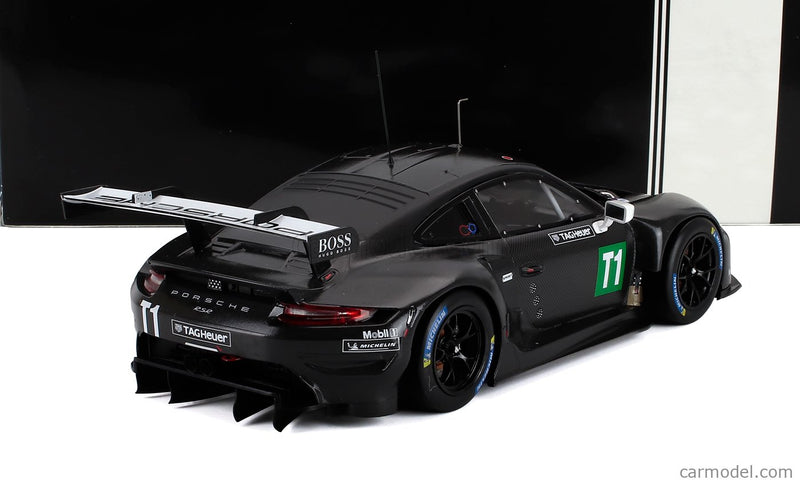 Porsche 911 991-2 RSR 4.2L N T1 Coupe Testovací Voz 2023 1:18 IXO Models čierna