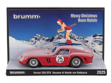 FERRARI | 250 GTO COUPE 1962 - VACANZE DI NATALE CON BABBAZZA 2025 - WITH SKI - MERRY CHRISTMAS - BUON NATALE | RED