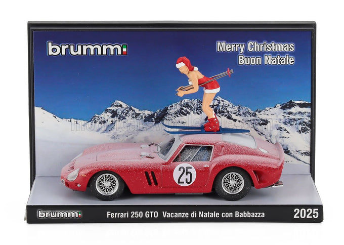 FERRARI | 250 GTO COUPE 1962 - VACANZE DI NATALE CON BABBAZZA 2025 - WITH SKI - MERRY CHRISTMAS - BUON NATALE | RED
