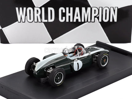 Cooper F1 T53 N°1 Majster Sveta Víťaz British GP 1960 Jack Brabham - With Driver Figúrka 1:43 Brumm zelená