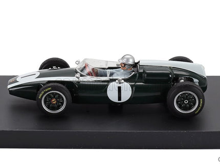 Cooper F1 T53 N°1 Majster Sveta Víťaz British GP 1960 Jack Brabham - With Driver Figúrka 1:43 Brumm zelená