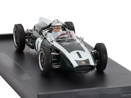 Cooper F1 T53 N°1 Majster Sveta Víťaz British GP 1960 Jack Brabham - With Driver Figúrka 1:43 Brumm zelená