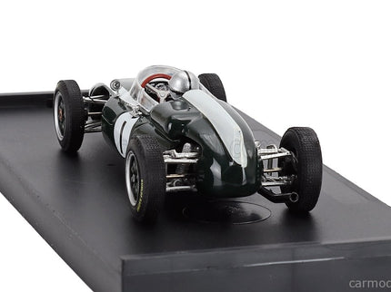 Cooper F1 T53 N°1 Majster Sveta Víťaz British GP 1960 Jack Brabham - With Driver Figúrka 1:43 Brumm zelená