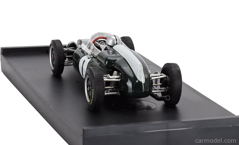 Cooper F1 T53 N°1 Majster Sveta Víťaz British GP 1960 Jack Brabham - With Driver Figúrka 1:43 Brumm zelená