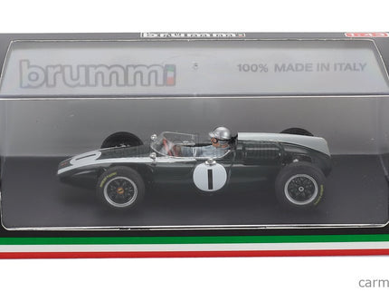 Cooper F1 T53 N°1 Majster Sveta Víťaz British GP 1960 Jack Brabham - With Driver Figúrka 1:43 Brumm zelená