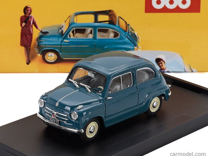 Fiat 600 Berlina 1-SERIES 1955 1:43 Brumm modrá Chiaro - modrá