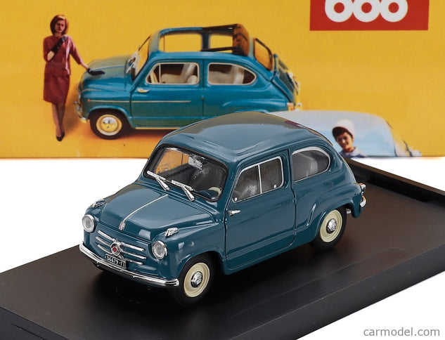 Fiat 600 Berlina 1-SERIES 1955 1:43 Brumm modrá Chiaro - modrá