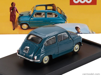 Fiat 600 Berlina 1-SERIES 1955 1:43 Brumm modrá Chiaro - modrá