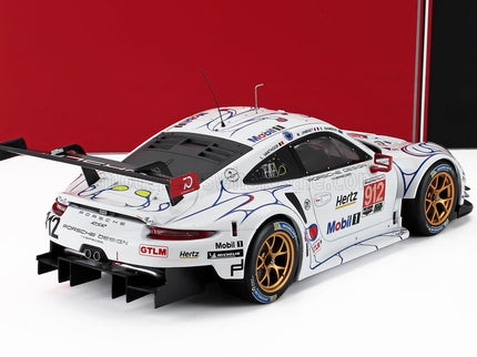 PORSCHE | 911 991 RSR PORSCHE GT TEAM N 912 2nd GTLM-CLASS PETIT LE MANS 2018 EARL BAMBER - LAURENS VANTHOOR - MATHIEU JAMINET | WHITE