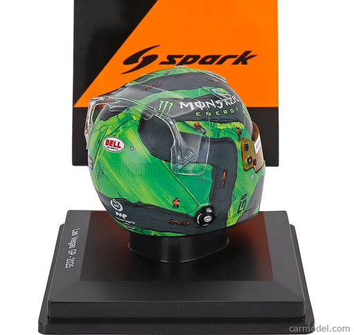 Bell Helmet Helma F1 Lando Norris Majster Sveta Team Mclaren N°4 Las Vegas USA GP 2025 1:5 Spark Model zelená čierna
