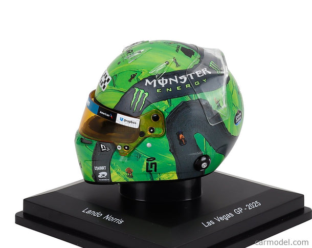 Bell Helmet Helma F1 Lando Norris Majster Sveta Team Mclaren N°4 Las Vegas USA GP 2025 1:5 Spark Model zelená čierna