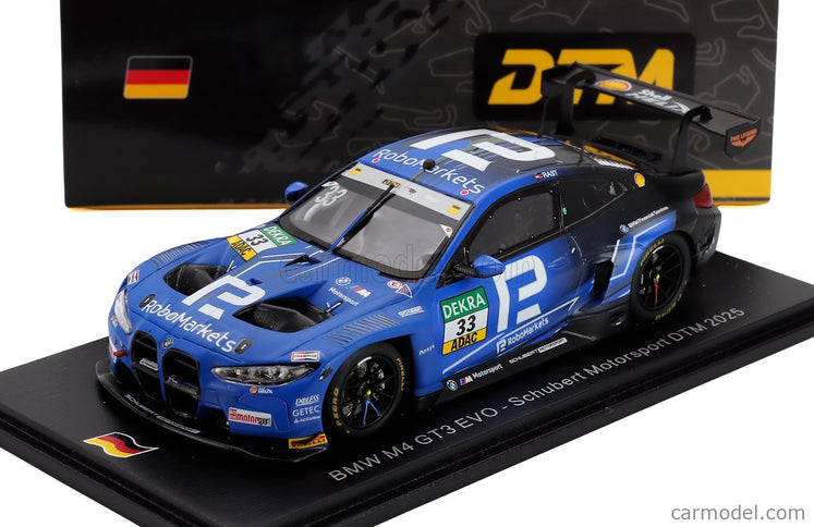 BMW 4-SERIES M4 GT3 Team Schubert Motorsport N°33 DTM Sezóna 2025 Rene Rast 1:43 Spark Model modrá čierna