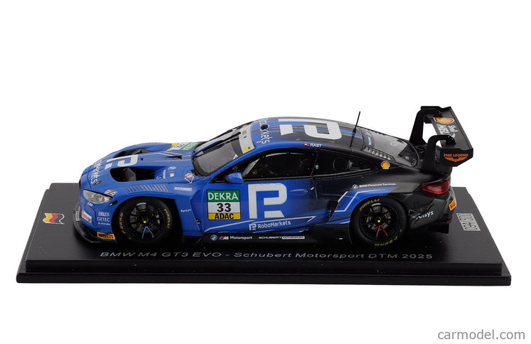 BMW 4-SERIES M4 GT3 Team Schubert Motorsport N°33 DTM Sezóna 2025 Rene Rast 1:43 Spark Model modrá čierna