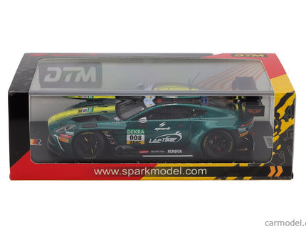 ASTON MARTIN Vantage Amr GT3 EVO 4.0L Turbo V8 Team Comtoyou Racing N°008 DTM Sezóna 2025 Nicolas Baert 1:43 Spark Model zelená metalická žltá