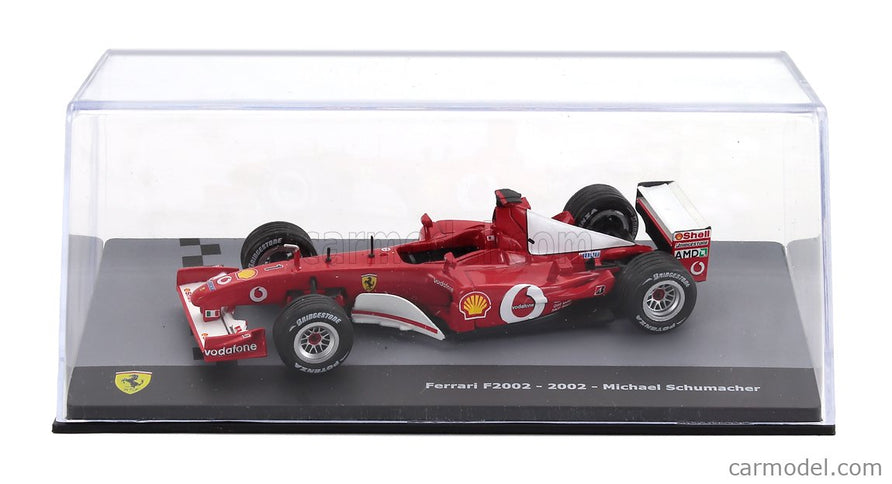 Ferrari F1 F2002 N°1 Majster Sveta Sezóna 2002 Michael Schumacher s vitrínou 1:43 Edicola červená biela