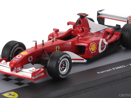 Ferrari F1 F2002 N°1 Majster Sveta Sezóna 2002 Michael Schumacher s vitrínou 1:43 Edicola červená biela