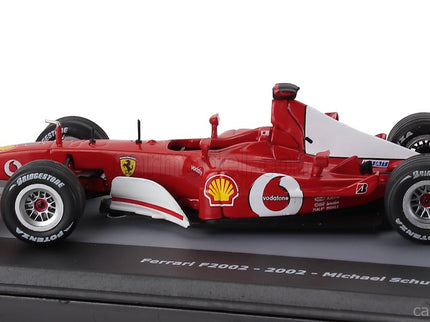 Ferrari F1 F2002 N°1 Majster Sveta Sezóna 2002 Michael Schumacher s vitrínou 1:43 Edicola červená biela