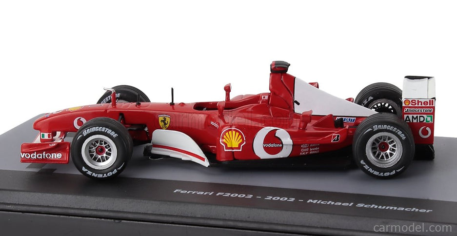 Ferrari F1 F2002 N°1 Majster Sveta Sezóna 2002 Michael Schumacher s vitrínou 1:43 Edicola červená biela