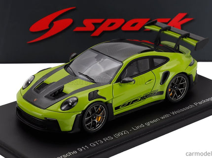 Porsche 911 992 GT3 RS Weissach Package Coupe 2023 1:43 Spark Model zelená čierna