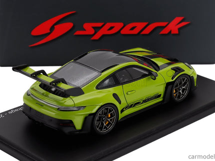 Porsche 911 992 GT3 RS Weissach Package Coupe 2023 1:43 Spark Model zelená čierna