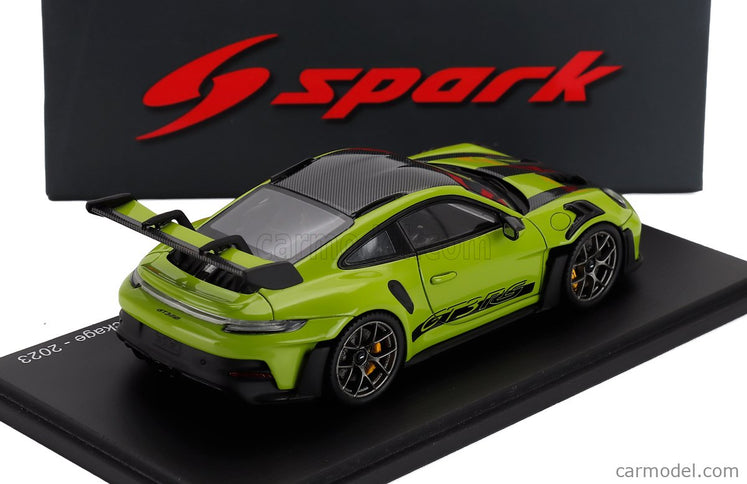 Porsche 911 992 GT3 RS Weissach Package Coupe 2023 1:43 Spark Model zelená čierna