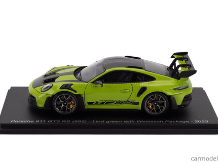 Porsche 911 992 GT3 RS Weissach Package Coupe 2023 1:43 Spark Model zelená čierna