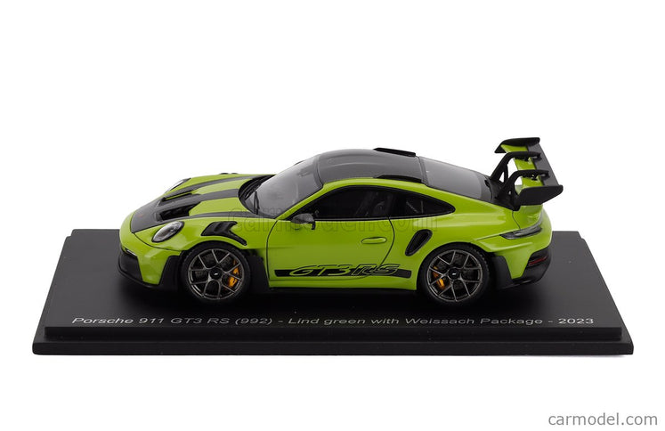 Porsche 911 992 GT3 RS Weissach Package Coupe 2023 1:43 Spark Model zelená čierna