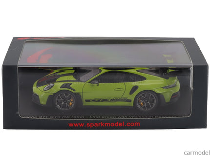 Porsche 911 992 GT3 RS Weissach Package Coupe 2023 1:43 Spark Model zelená čierna