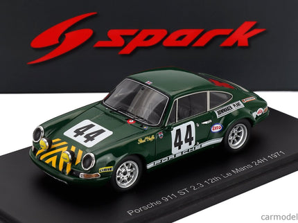 Porsche 911S 2.2L F6 Team Paul Watson Race Organisation N°44 24h Le Mans 1971 Richard Bond - Paul Vestey 1:43 Spark Model zelená